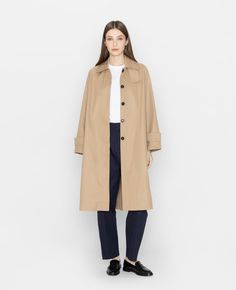 Organic Trench Coat – GRANA Polo Coat, Pima Cotton Fabric, Tank Top Camisole, Pajama Bottoms, Oversized Silhouette, One Piece Dress, Sweater Blouse, Sweater Jacket, Bottoms Pants