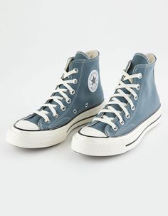 Converse Chuck 70 High Top Shoes. The Chuck 70 Offers A Blank Canvas For You To Tell Your Own Stories—through Style Or Activity. Plus, They Nod To Where It All Began With Their Tried-And-True Design, While Modern-Comfort Updates Bring Your Look Into The Present. Durable Canvas Upper For That Classic Chuck 70 Look And Feel. Ortholite Cushioning Helps To Provide Optimal Comfort. Vintage-Inspired Design Elements Like An Egret Midsole, Ornate Stitching, And A Taller Rubber Sidewall. Iconic Chuck Tay Cute High Top Shoes, Sahlo Folina, Converse Colors, Converse Chuck 70 Vintage, Embroidered Shoes Converse, Colored Converse, Chuck 70 Converse, Converse For Women, Converse Chuck 70 High Top