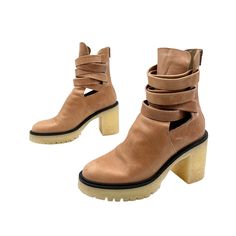 Free People Jesse Cutout Boots English Tan Leather Bootie Size 39 New Without Tags, Unused, No Flaws Or Odors. 3.75" Heel Height 1" Platform Cutout Boots, Free People Shoes, Leather Booties, Tan Brown, Tan Leather, Bootie, Bootie Boots, Womens Boots, Heel Height