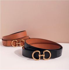 Edited Pieces Reversible Horsebit Belt Horsebit Belt, Belt For Dresses, Madrid Big Buckle, Double Buckle Belt, Luxury Belts, Chic Leather, Designer Belt, Designer Belts, Reversible Belt