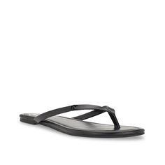 Calvin Klein-Crude Sandal Casual yet elegant, the Crude sandal from Calvin Klein is perfect for summer outings. Made of long-lasting synthetic upper, this flat features a flip-flop design that is highlighted with contrast logo details for added allure. Sleek Flip Flops With Single Toe Strap For Beach, Calvin Klein Sandals For Spring Vacation, Trendy Calvin Klein Open Toe Sandals, Sleek Synthetic Flip Flops For Beach, Sleek Summer Beach Flip Flops, Sleek Sandals With Cushioned Footbed For Beach, Sleek Open Toe Flip Flops For Beach, Trendy Calvin Klein Sandals For Spring, Sleek Toe Post Flip Flops For Beach