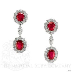 Luxury Red Brilliant Cut Earrings, Formal Red Diamond Earrings, Formal Red Diamond Earrings With Brilliant Cut, Elegant Red Oval Diamond Earrings, Red Diamond Earrings For Formal Occasions, Fine Jewelry Red Diamond Earrings For Formal Occasions, Red Brilliant Cut Diamond Earrings For Wedding, Classic Red Diamond Earrings With Brilliant Cut, Red Diamond Drop Earrings