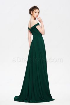 Forest Green Bridesmaid Dresses Off the Shoulder Long Forest Green Long Dress, Forest Green Bridesmaid Dresses, Green Bridesmaid, Green Bridesmaid Dresses, Forest Green, A Line Skirts, Floor Length, Off The Shoulder, Luxury Cars