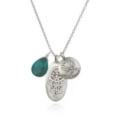 Satya Silver Turquoise Hamsa Necklace Satya Jewelry, Lotus Necklace, Hamsa Charm, Contemporary Necklace, Hamsa Necklace, Hand Necklace, Symbolic Jewelry, Pendent Necklace, Contemporary Jewelry