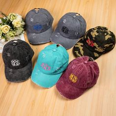 [Material]:100% cotton twill, garment-washed and pigment dyed. [Occasions]:Perfect for almost any occasion, you can wear this cap in any place you like. Casual Cotton Baseball Cap With Custom Embroidery, Custom Embroidery Summer Baseball Cap, Custom Embroidered Cotton Baseball Cap, Spring Embroidered Pink Baseball Cap, Personalized Cotton Baseball Cap, One Size, Distressed Baseball Cap, Embroidery Monogram, Personalized Embroidery, Monogram Fonts