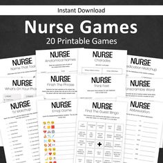 printable nurse games for kids to practice nursing skills and help them learn how to use the game