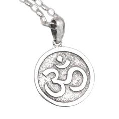 Centering the sterling silver disc of this pendant necklace the omkara symbol for the meditative mantra om gleams brightly. Balinese artisan Dewa Arimbawa creates this meditative pendant necklace which is crafted from sterling silver. Om Pendant, Sterling Silver Necklace Pendants, Balinese, Silver Pendant Necklace, Sterling Silver Pendant, Mantra, Pocket Watch, Sterling Silver Pendants, Anklets