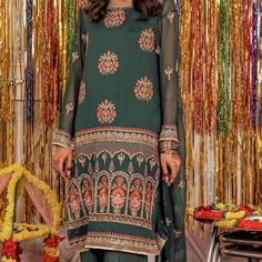 Beautiful Suit By Ethnic Full Of Sequins, Zari And Embroidery. Perfect For The Festive Season. Size Xs. This Suit Includes Shirt, Slip And Boot Cut Trouser. There Is No Dupatta With This Suit. This Suit Did Not Come With A Dupatta. Shirt Is Chiffon Pants And Slip Are Viscose Silk Material No Offers Please. Price Is Discounted Already And Free Shipping Has Been Applied Bohemian Semi-stitched Georgette Palazzo Set, Bohemian Georgette Palazzo Set For Eid, Bohemian Palazzo Set With Floral Embroidery For Festive Occasions, Embroidered Green Pants For Festive Occasions, Fitted Green Pants For Eid, Festive Bohemian Palazzo Set With Floral Embroidery, Traditional Designer Pants For Navratri, Traditional Green Pants With Dupatta, Festive Green Chikankari Embroidered Pants