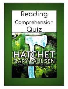 the book cover for reading compension quiz