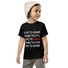 Youth Graphic Gamer Tee Black T-shirt With Letter Print For Playtime, Black Letter Print T-shirt For Playtime, The Youth, Columbia Blue, Toddler Tees, Game On, Size Charts, Leisure Wear, Jersey T Shirt