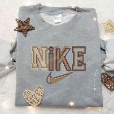 Double Nike x Nike Embroidered Shirt, Custom Nike Embroidered Shirt, Inspired Embroidered Shirt Nike Embroidered Sweatshirt, Nike Inspired, Sweatshirt Nike, Maroon Hoodie, Nike Design, Embroidered Shirts, Custom Nike, Shirt Nike, Nike Brand