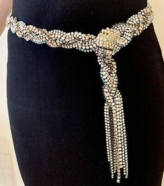 (eBay) ladies evening belt Luxury Silver Chain Belt For Formal Occasions, Luxury Silver Chain Belt For Formal Wear, Elegant Silver Chain Belt For Evening, Designer Party Belts, Formal Silver Chain Belt, Designer Gold Belt For Party, Elegant Formal Chain Belt, Tassel Belt, Mint Condition