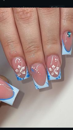 Turkey Nails, Holiday Acrylic Nails, Fancy Nails Designs, Blue Acrylic Nails, Nails Salon, Unique Acrylic Nails