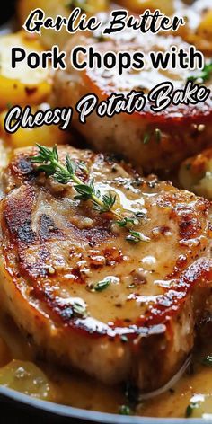 What Goes Well With Pork Chops, Creamy Garlic Pork Chops With Potatoes, Pork Chops And Au Gratin Potatoes, Pork Chop Breading Recipes, Creamy Garlic Pork Chops With Cheesy Potatoes, Butterfly Pork Chops Recipe, Pork Chop Stuffing Recipes, Baked Iowa Chops, Sicilian Pork Chops