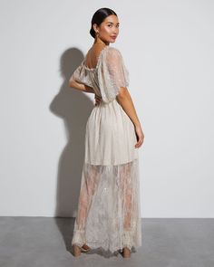 A showstopping number for wedding season and special formal events. The Iconic Entrance Lace Maxi Dress features a sweetheart neckline, short sleeves, and an underlayer that hits at mid-thigh. Flowy fit Sweetheart neckline Short sleeves Lace fabrication Self: 100% Nylon, Lining: 100% Polyester Select Shop, Lace Maxi, Lace Maxi Dress, Trending Now, Wedding Season, Sweetheart Neckline, Formal Event, Entrance, Short Sleeves