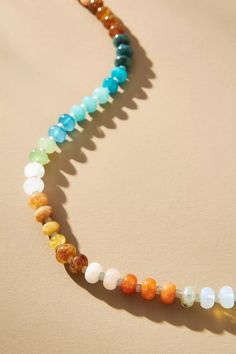 Rainbow Stone Necklace | Anthropologie Rainbow Stone, The Rainbow, Summer 2024, Stone Necklace, Amazing Jewelry, Diy Jewelry, Color Coding, Jewelry Accessories, Anthropologie