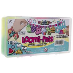 the lont - pals charm bracelet kit is packed in a plastic case