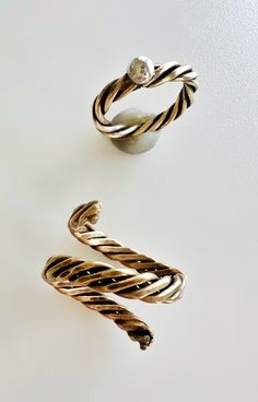 Handmade to order. Please allow 10 business days for your ring to arrive. Materials: Brass, Sterling Silver Rope Rings, Brass, Sterling Silver, Ring, 10 Things, Silver