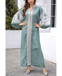 Buy modest batwing sleeve maxi women muslim abaya dress at cheap price online. Free stable shipping and pro custom service since 2009. Modest Long Sleeve Thobe For Spring, Spring Long Modest Kaftan, Long Sleeve Green Abaya For Spring, Green Long Sleeve Abaya For Spring, Fitted Long Sleeve Green Abaya, Green Fitted Long Sleeve Abaya, Spring Green Long Sleeve Abaya, Green Long Sleeve Bohemian Abaya, Long Green Spring Abaya