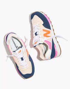 New Balance® Suede 574 Sneakers Madewell New Balance, New Balance Suede 574, New Balance 574 Colorful, New Balance Women 574, Cute Nike Tennis Shoes, New Balance Shoes Colorful, Preppy New Balance Shoes, Colorful New Balance Shoes, Preppy Tennis Shoes