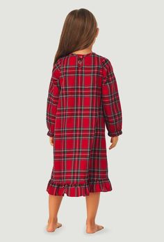 Just like Mommy except a bit cuter! Lanz for little girls. Perfect Holiday nightgown to build the holiday excitement. Made with a soft twill, rich yarndye plaid and eyelet laces. Available as Toddler and Girls sizing as well as the whole family. Style Number: CL5316842-644 Length: 27 inches Fabric: 100% Poly Twill Imported Toddler Nightgown, Maternity Sewing Patterns, Maternity Sewing, Christmas Nightgowns, Princess Christmas, Christmas Pajamas Kids, Girls Red, Gowns For Girls, Red Tartan