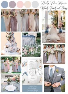 a collage of different wedding colors and themes