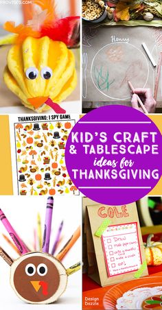 kids'crafts and tablescape ideas for thanksgiving