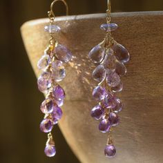 Pink Amethyst Earrings Amethyst Long Earrings Cluster Earrings Gold Cascade Earring Bridal Statement Earrings Light Purple Gemstone Earrings (23636 - 5) Elegant Purple Teardrop Gemstone, Purple Briolette Fine Jewelry Earrings, Elegant Purple Briolette Earrings, Amethyst Dangle Earrings Fine Jewelry, Fine Jewelry Amethyst Dangle Earrings, Fine Jewelry Amethyst Earrings With Gemstone Accents, Amethyst Gemstone Crystal Drop Earrings, Amethyst Drop Earrings Fine Jewelry, Fine Jewelry Amethyst Drop Earrings