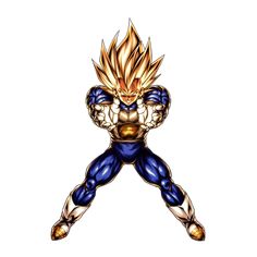 an image of the dragon ball super saishiki character in blue and gold colors