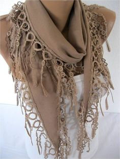 Pashmina scarf ,women scarves - fashion scarf - gift scarves -Shawl Womens Scarf Outfits, Women Scarves, Bad Bad, Chic Scarves, Scarf Outfit, Scarf Top, Fashion Scarf, Circle Scarf