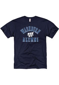 Show off your team pride in this Washburn Ichabods Navy Blue Heathered Alumni Short Sleeve T Shirt! This Washburn Short Sleeve Tee features a screen print of team name, logo and Alumni on front chest. Make sure everyone knows you root for the Ichabods with this Navy Blue Washburn T Shirt. Fight Ichabods! Screen print graphic, Washed out graphic, Blended material, Unisex, 55% Cotton/ 45% Polyester Fraternity Shirts Basketball, Navy Cotton T-shirt For Sports Season, Blue School Spirit T-shirt For Fan Gear, University Logo Short Sleeve Top For Sports Season, Blue T-shirt With Team Name For School Spirit, Blue School Spirit T-shirt With Team Name, Collegiate Navy Cotton Top, Blue School Spirit T-shirt With Team Logo, Blue School Spirit T-shirt With Text Print