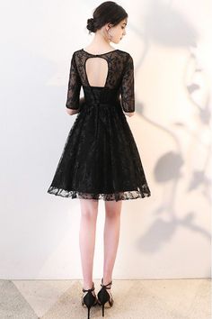 Shop Short Black Homecoming Dress Lace with Sheer Sleeves online. SheProm offers formal, party, casual & more style dresses to fit your special occasions. Homecoming Dresses Short Black, Homecoming Dresses Lace, Black Homecoming Dress, Formal Party, Style Dresses, Homecoming Dress, Dress Lace, Sheer Sleeves, Your Special