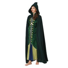 Unleash your inner witch or wizard with our Hooded Halloween Themed Costume Outfits. These high-quality costumes combine style and spookiness to make your Halloween memorable. Whether you're brewing potions or casting spells, you'll look enchanting. Specifications: Movie: Hocus Pocus 2 Package includes: Cloak + Cape Cloak length: 137 Size: One Size Fantasy Long Sleeve Halloween Cosplay Costume, Medieval Long Sleeve Halloween Costumes, Fantasy Long Sleeve Cosplay Costume For Halloween, Halloween Long Sleeve Cosplay Costume For Costume Party, Halloween Cosplay Costume With Long Sleeves For Costume Party, Halloween Long Sleeve Cosplay Costume, Fantasy Cosplay Costume For Costume Party In Fall, Goblincore Halloween Cosplay Costumes, Fantasy Cosplay Costume For Fall