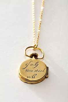 Ariana Ost Time Stood Still Locket | Free People Lockets Necklace, Unique Locket Necklace, Historic Artifacts, Clock Pendant, 21st Birthday Themes, Memorable Jewelry, Unique Locket, Locket Vintage, Locket Necklace Vintage