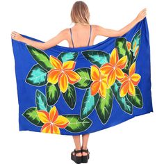 Elevate your beach day ensemble with the LA LEELA Women's Summer Bikini Sarong Cover-Up. This versatile piece is a must-have for any fashion-forward beachgoer, offering a myriad of styling options to suit your mood and setting.

- **Material:** Soft, lightweight fabric for ultimate comfort
- **Size:** One size fits most; adaptable to all body shapes
- **Color:** Vibrant blue with a charming floral pattern
- **Gender:** Female
- **Features:** Maxi length, self-tie closure, relaxed fit, front slit Multicolor Cover-up For Sunbathing During Beach Season, Blue Tropical Swim Dress For The Beach, Tropical Multicolor Swim Dress For Beach Season, Blue Tropical Swim Dress For Beach, Tropical Blue Swim Dress For Beach, Blue Summer Swim Dress For Beach, Blue Summer Swim Dress For The Beach, Blue Tropical Swim Dress For Beach Party, Tropical Sarong For Summer Swimming