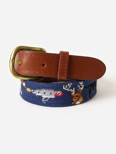 DESCRIPTION:A durable Italian leather belt with a hand-stitched needlepoint design and finished with a brass buckle.FEATURES:BeltHand-Stitched NeedlepointFull Grain, Vegetable Tanned Italian LeatherSolid Brass BuckleWidth: 1 in. Needlepoint Belt, Needlepoint Belts, Needlepoint Designs, Saint Bernard, Brass Buckle, Hand Stitched, Italian Leather, Hand Stitching, Needlepoint