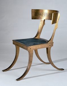 a chair that is made out of metal