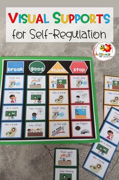 visual supports for self - regulation with pictures and words to help students learn how to read