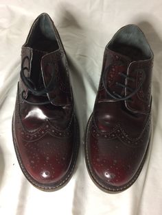 Vintage style leather brogues - M & S collection Lovely smart shoes in oxblood leather upper Size - UK 7.5 These shoes are in excellent condition with slight wear (due to trying on in shop) FREE DELIVERY ON ALL UK ORDERS OVER £100 Burgundy Wingtip Dress Shoes For Semi-formal Occasions, Classic Burgundy Pointed Toe Leather Shoes, Classic Burgundy Oxfords With Brogue Detailing, Burgundy Round Toe Dress Shoes For Semi-formal Occasions, Burgundy Dress Shoes With Round Toe For Semi-formal Occasions, Classic Burgundy Leather Shoes For Formal Occasions, Classic Burgundy Leather Shoes With Brogue Detailing, Burgundy Leather Wingtip Shoes With Brogue Detailing, Burgundy Brogue Wingtip Leather Shoes