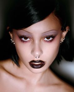 Eyelashes And Eyebrows, 2023 Hair, Alt Makeup, Alternative Makeup, Unique Makeup, Edgy Makeup