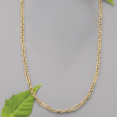 Ross-Simons - Italian 18kt Yellow Gold Alternating Link Necklace. 20". Here's a minimalist twist to our classic link necklace. Crafted in Italy, alternating links shine in polished 18kt yellow gold for a sophisticated look. Lobster clasp, 18kt yellow gold alternating link necklace. Link Necklace, Lobster Clasp, In Italy, Jewelry Necklaces, Twist, Yellow Gold, Italy, Yellow, Gold