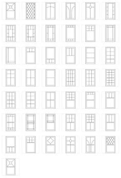 the different sizes and shapes of windows