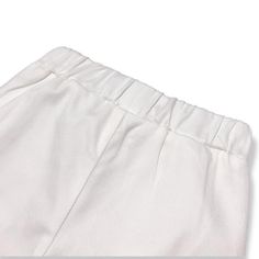 Elastic Waist. With Pockets. Cotton/Spandex Playful White Bottoms For Sleep, White Breathable Elastic Bottoms, White Short Length Sleep Bottoms, White Bottoms With Elastic Waistband And High-cut Leg, White Bottoms With Elastic Waistband, Short Length, Hair Clip Holder, Tie Headband, How To Hem Pants, Coin Bag