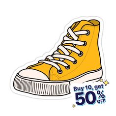 a pair of yellow shoes with white laces