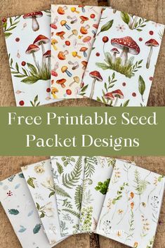 the free printable seed packet designs are perfect for beginners to make and sell