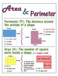 an area and perimeter worksheet for students to learn how to use the perimeter