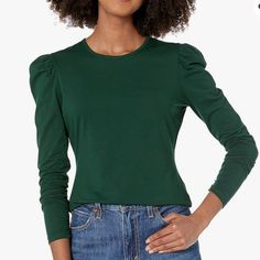 This Cotton-Blend Shirt Features Ruched Long Sleeves. Crewneck Long Sleeves Pull-Over Style 50% Cotton/50% Polyester Machine Wash Imported Pit-Pit:20" Length:23' New To Poshmark, Or Arrived Here By A Search? Create An Account And Make Your First Purchase With My Personal Code Selectedgems And Save$10. Happy Shopping Ruched Long Sleeve Top, Ruffle Crop Top, Long Sleeve Floral Top, Tie Front Blouse, Crop Top Shirts, Rebecca Taylor, Grey Women, Lace Sleeves, Mother Of The Bride Dresses