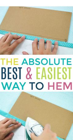 the absolute best and easy way to hem paper is in this post - it book