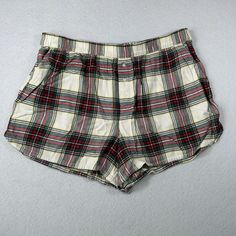 Aerie Pajama Shorts Women's Xxl Red Green Holiday Plaid Flannel Pockets Nwt Size - Xxl Color - White With Green Red Yellow Plaid Brand New With Tags 55% Cotton / 45% Viscose See Photos For Measurements Flannel Pajama Shorts, Xmas Wishlist, Womens Pajama Shorts, Holiday Plaid, Yellow Plaid, Plaid Shorts, Pajama Shorts, Plaid Flannel, Red Plaid