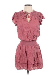 Paige Casual Dress Size: Small Pink Dresses - used. 100% VISCOSE, Ruffles, Short, Short Sleeve | Paige Casual Dress: Pink Dresses - Used - Size Small Pink Casual Dress, Pink Dress Casual, Pink Dresses, Dress Pink, Casual Dresses For Women, Pink Dress, Ruffles, Casual Dress, Casual Dresses